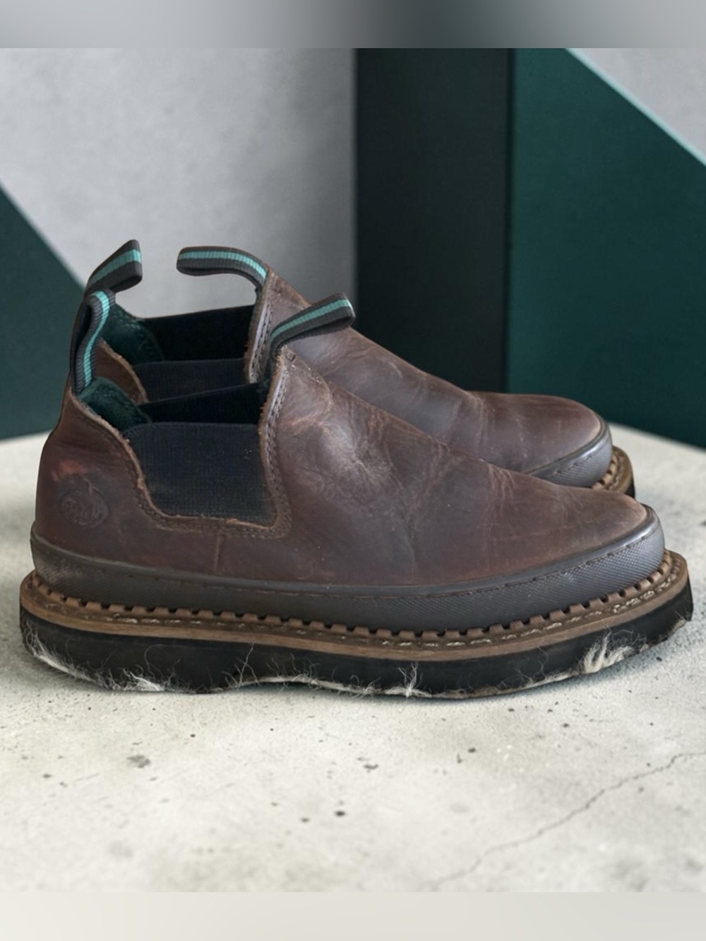 Georgia Boot Brown Leather Romeo Work Boots